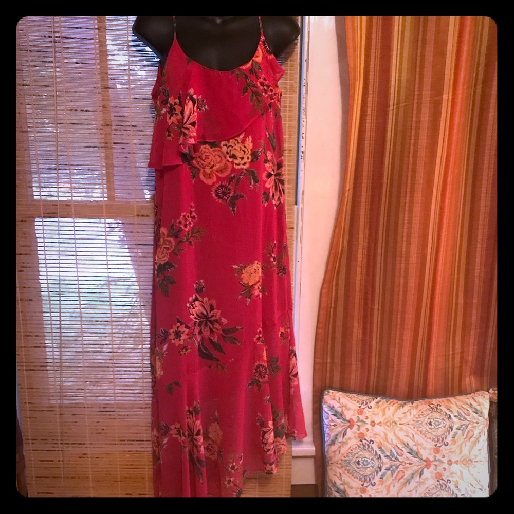 Asymmetric midi dress
